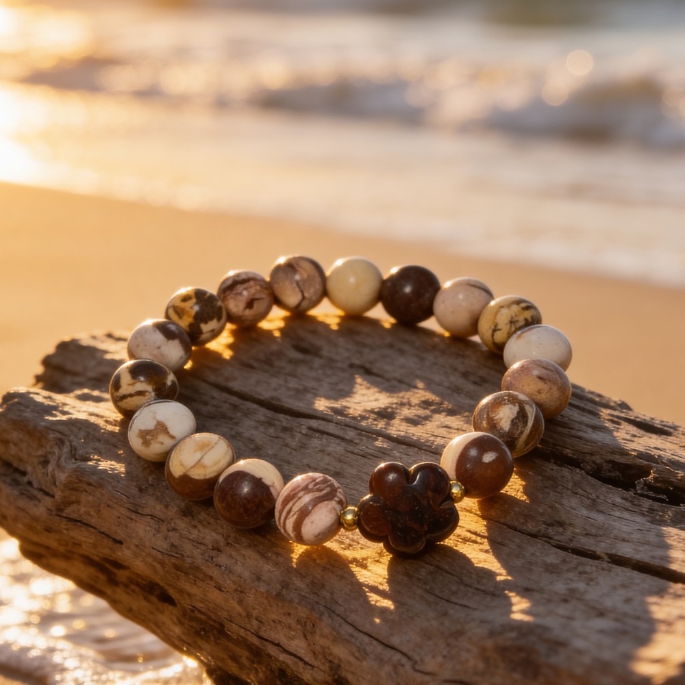 🔥 10mm Australian Zebra Jasper Bracelet